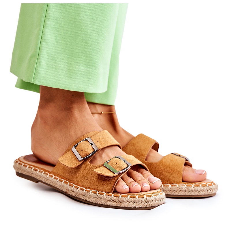 PG1 Chaussons Femme Daim Classiques Camel Casilda brun