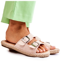Chaussons Classiques en Daim pour Femme Beige Casilda