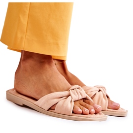 PG1 Pantoufles Lorrie nude en daim à la mode pour femmes beige rose