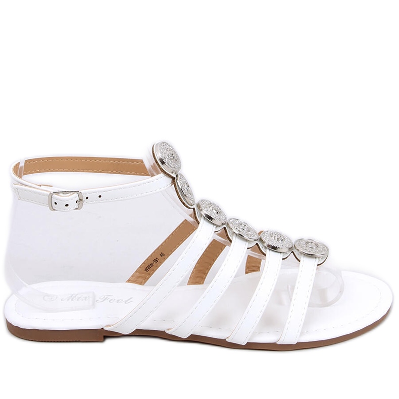 Sandales spartiates femme Logan White blanche