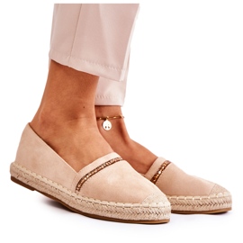 S.Barski Espadrilles à enfiler beiges classiques pour femmes Cersei