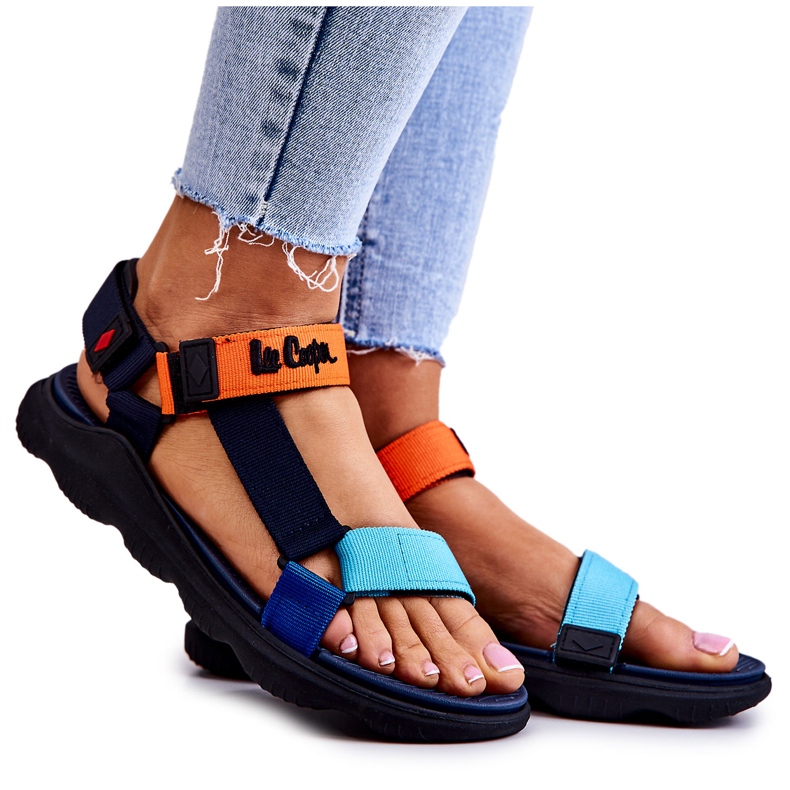 Sandales de sport pour femmes Lee Cooper LCW-22-34-0953L Multicolore bleu marine orange