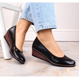 Escarpins compensés noirs Vinceza