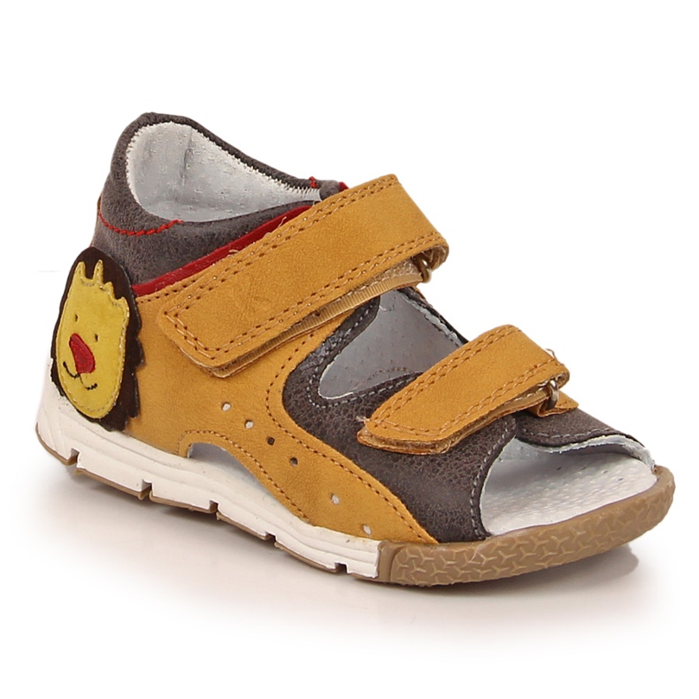 Sandales garçon avec velcro camel Kornecki 6867 brun