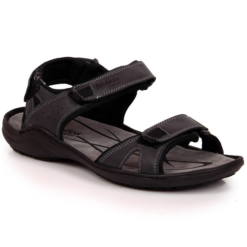 Sandales en cuir pour hommes avec velcro graphite Helios 854 multicolore