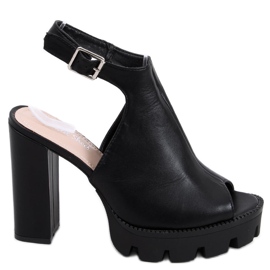 Sandales sur la plateforme Rome Black noir