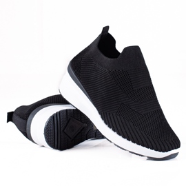 SHELOVET Chaussures compensées à enfiler le noir