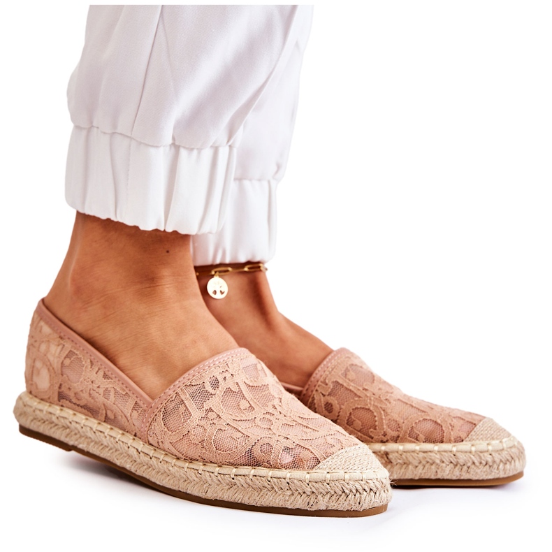S.Barski Espadrilles Classiques Femme Ajourées Nude Catris beige