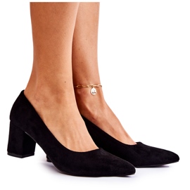 PS1 Escarpins Classiques En Daim On A Bar Noir Lency le noir