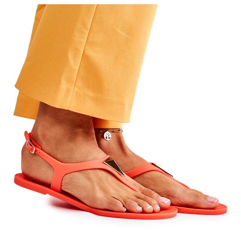 PH1 Sandales Femme Orange Fluo Orage