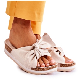 PG1 Pantoufles Sur La Plateforme Beige So Comfy