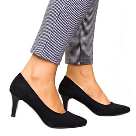 Escarpins en daim noir W Sergio Leone