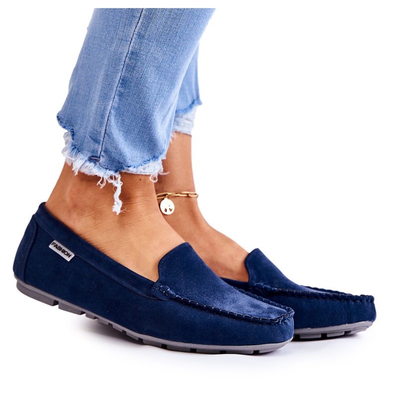 PH1 Mocassins Daim Femme Bleu Marine Millare