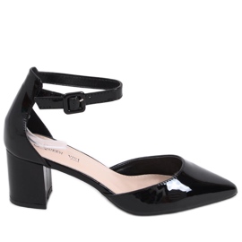 Talons hauts en cuir verni Payton Noir