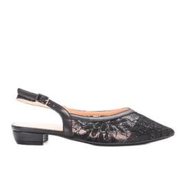 Ballerines en dentelle noire Marlioz Ballerines en dentelle noire Marlioz