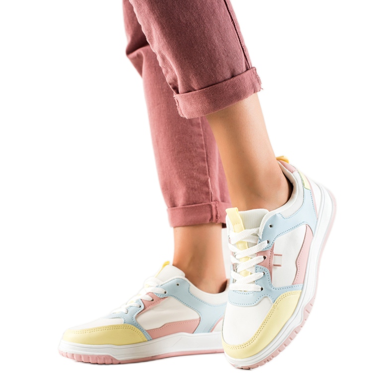 SHELOVET Chaussures de sport colorées blanc multicolore