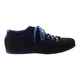 Chaussures de sport pour hommes noires Pilpol C191 bleu