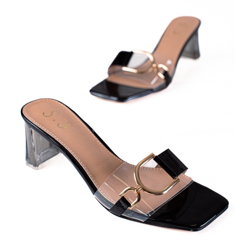 SHELOVET Rabats transparents sur le poteau le noir