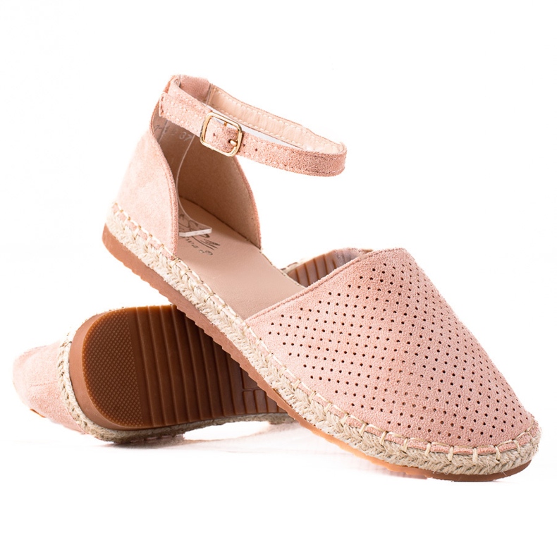 SHELOVET Espadrilles ajourées rose
