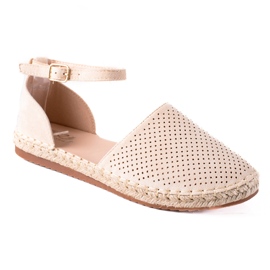 SHELOVET Espadrilles ajourées brun