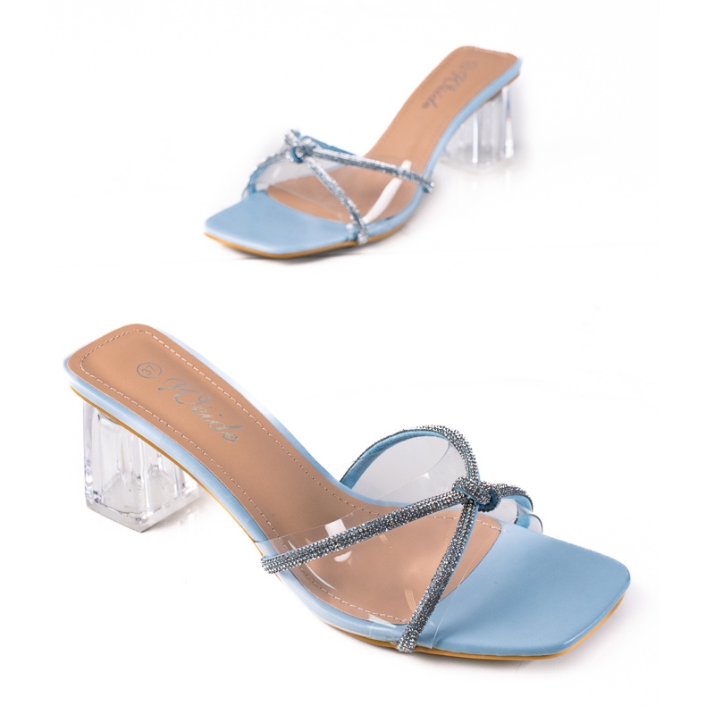 SHELOVET Chaussons femme transparents bleu