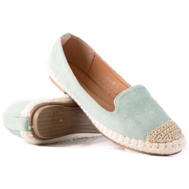 SHELOVET Espadrilles en daim vert