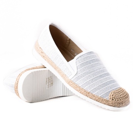 SHELOVET Espadrilles à enfiler blanc