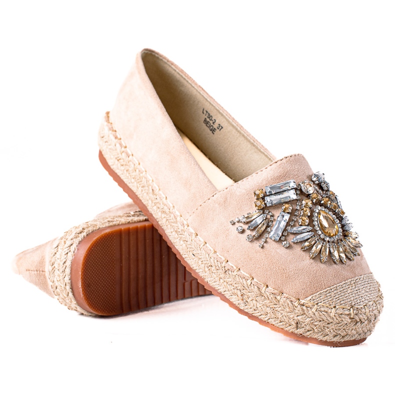 SHELOVET Espadrilles Avec Cristaux beige SHELOVET Espadrilles Avec Cristaux beige