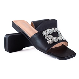 SHELOVET Pantoufles élégantes noir