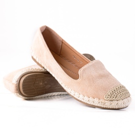SHELOVET Espadrilles en daim beige