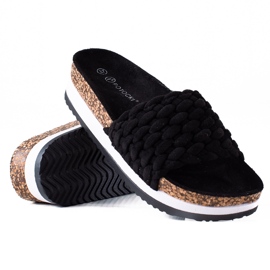 W. Potocki Chaussons Potocki tressés noir