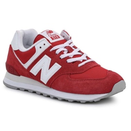 New Balance M ML574PI2 blanche rouge