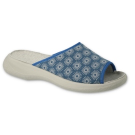Bleu de befado féminin Pu 442d198 bleu avec des fleurs