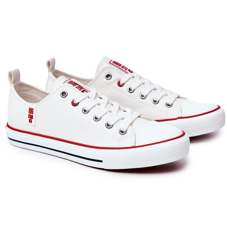 Baskets en cuir pour hommes Big Star JJ174069 Blanc blanche