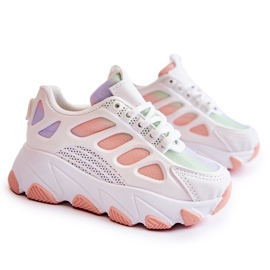 FR1 Chaussures de sport pour enfants Britney multicolores blanc violet rose vert