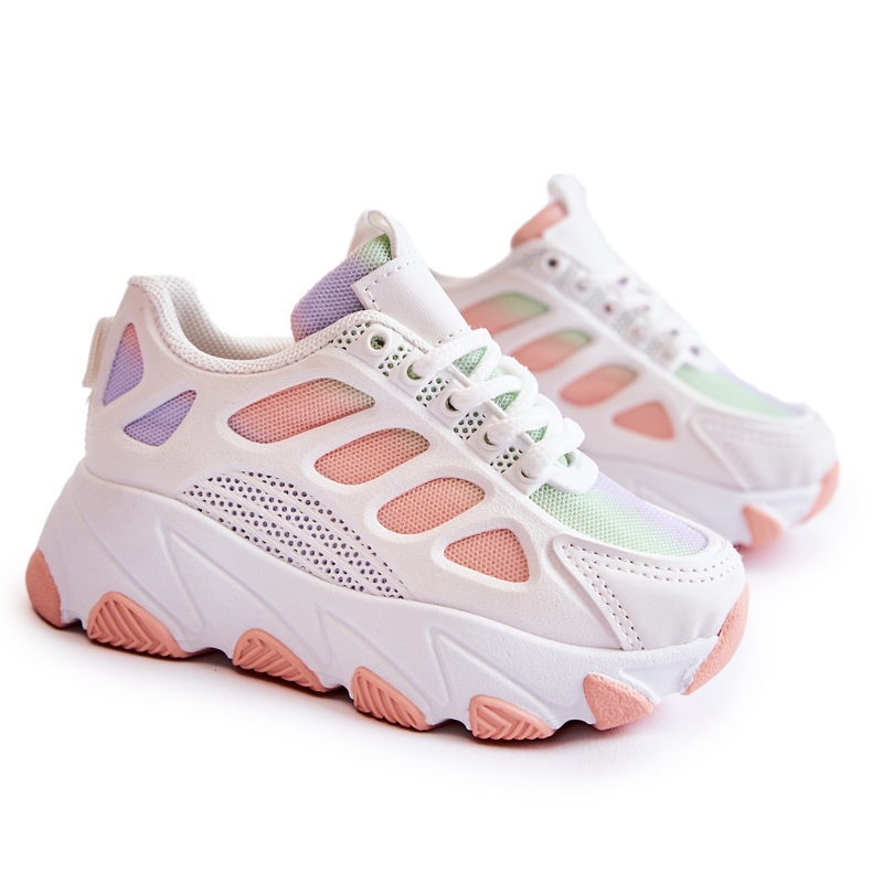 FR1 Chaussures de sport pour enfants Britney multicolores blanc violet rose vert