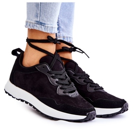 PG1 Chaussures de sport en suède noir Nayla pour femmes le noir PG1 Chaussures de sport en suède noir Nayla pour femmes le noir