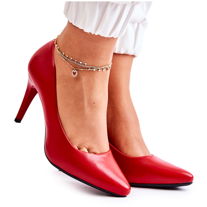 Sergio Leone Escarpins classiques en cuir magiquement rouge