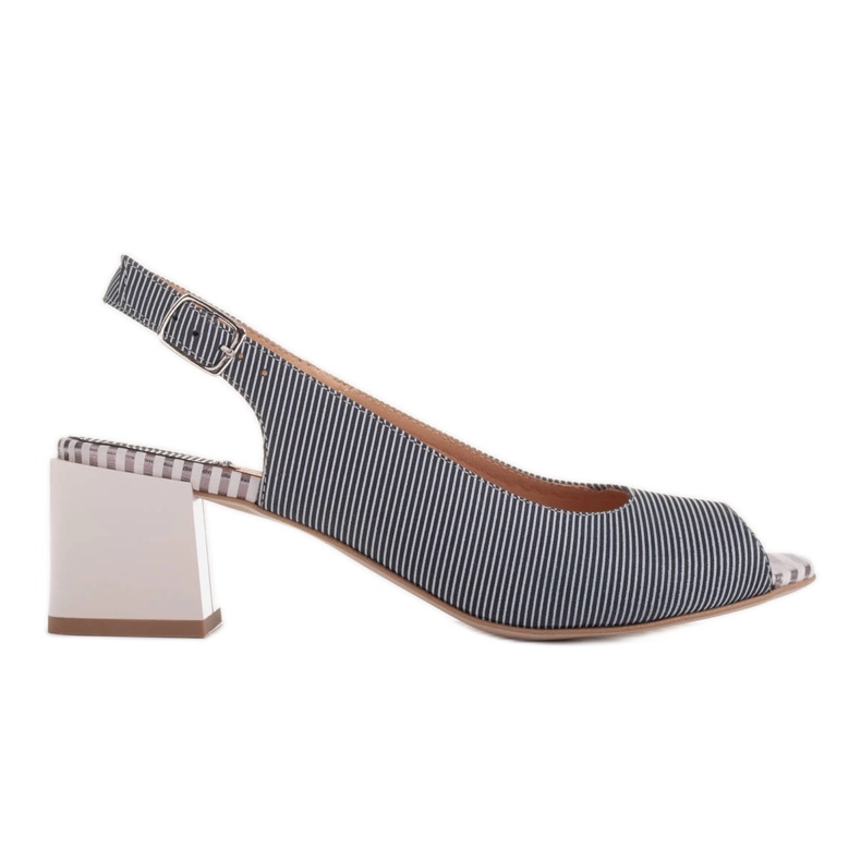 Marco Shoes Sandales confortables pour femmes avec un cuir intéressant bleu