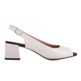 Marco Shoes Sandales confortables pour femmes en cuir blanc
