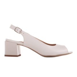 Marco Shoes Sandales confortables pour femmes en cuir blanc