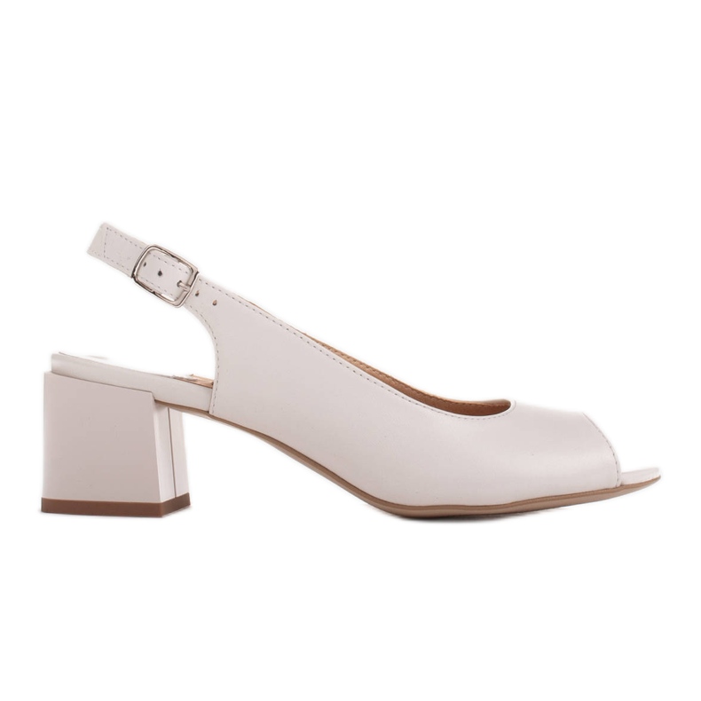 Marco Shoes Sandales confortables pour femmes en cuir blanc blanche Marco Shoes Sandales confortables pour femmes en cuir blanc blanche