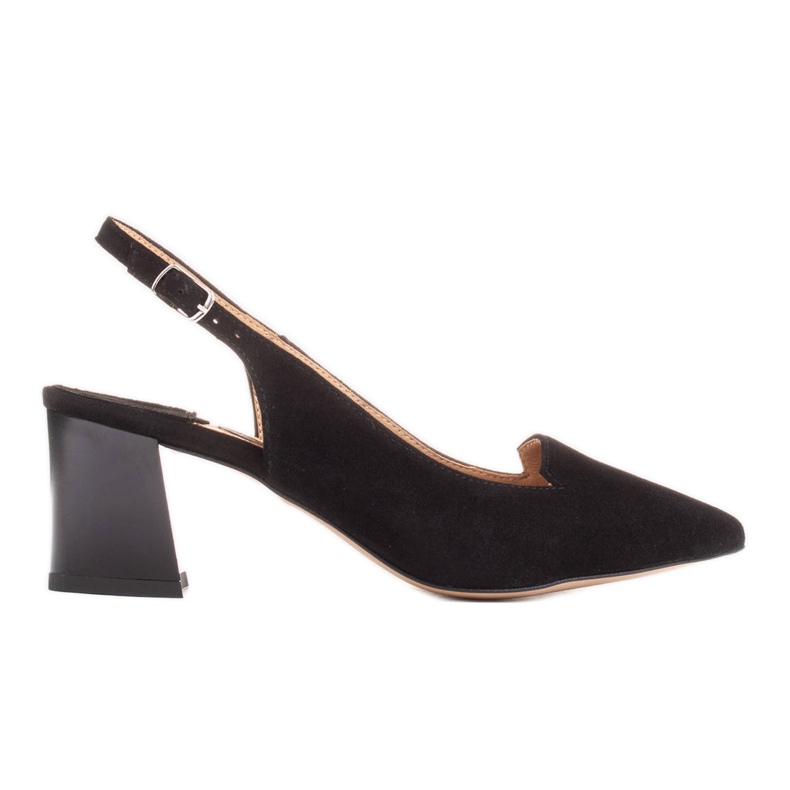 Marco Shoes Sandales en daim naturel délicat le noir