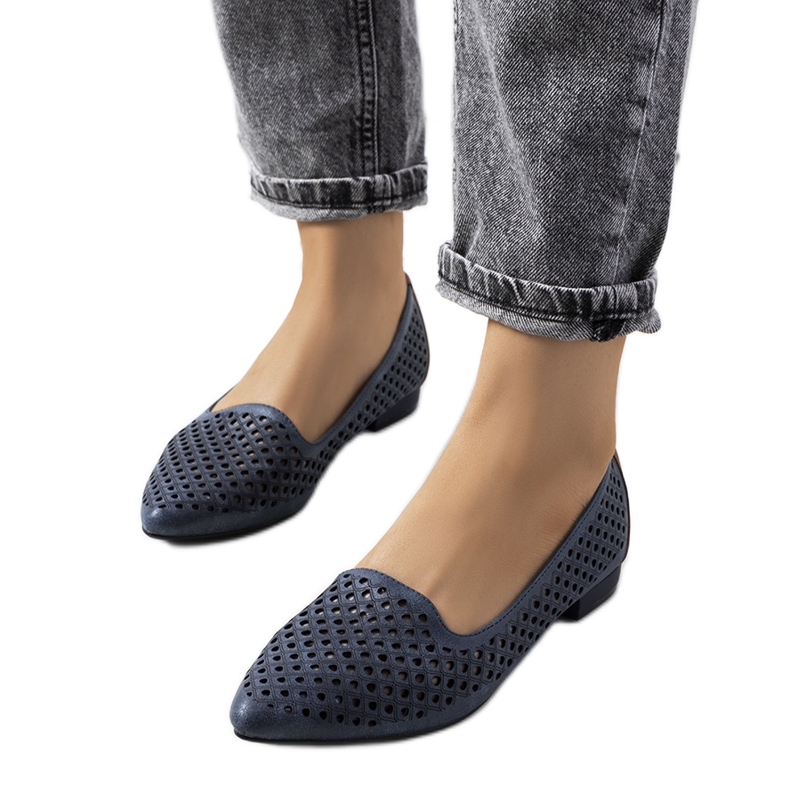 Mocassins ajourés bleu marine Jarrett