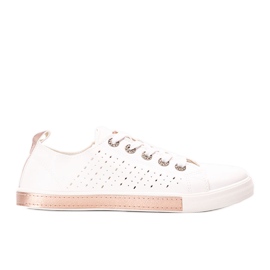 Baskets femme Tuuri blanches d'or Baskets femme Tuuri blanches d'or