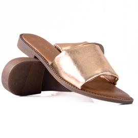 W. Potocki Chaussons Avec Une Large Bande Potocki doré