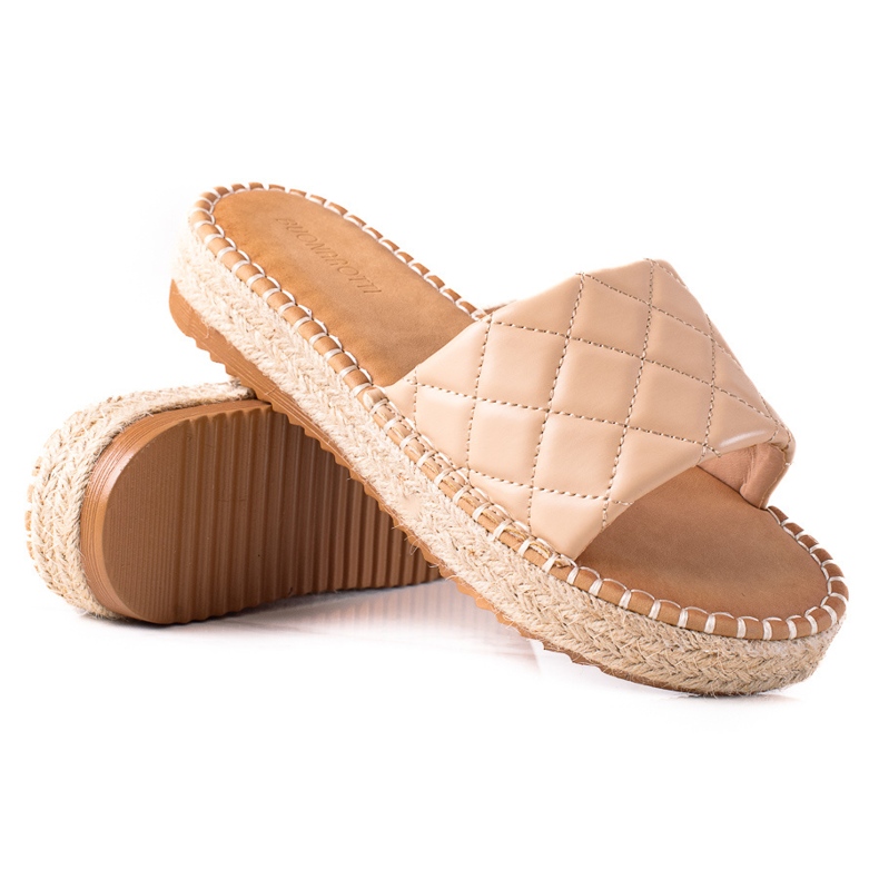 SHELOVET Pantoufles Sur La Plateforme brun SHELOVET Pantoufles Sur La Plateforme brun