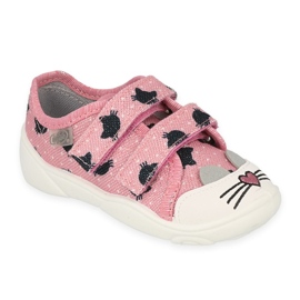 Befado chaussures pour enfants 907P150 CHATS le noir rose argent