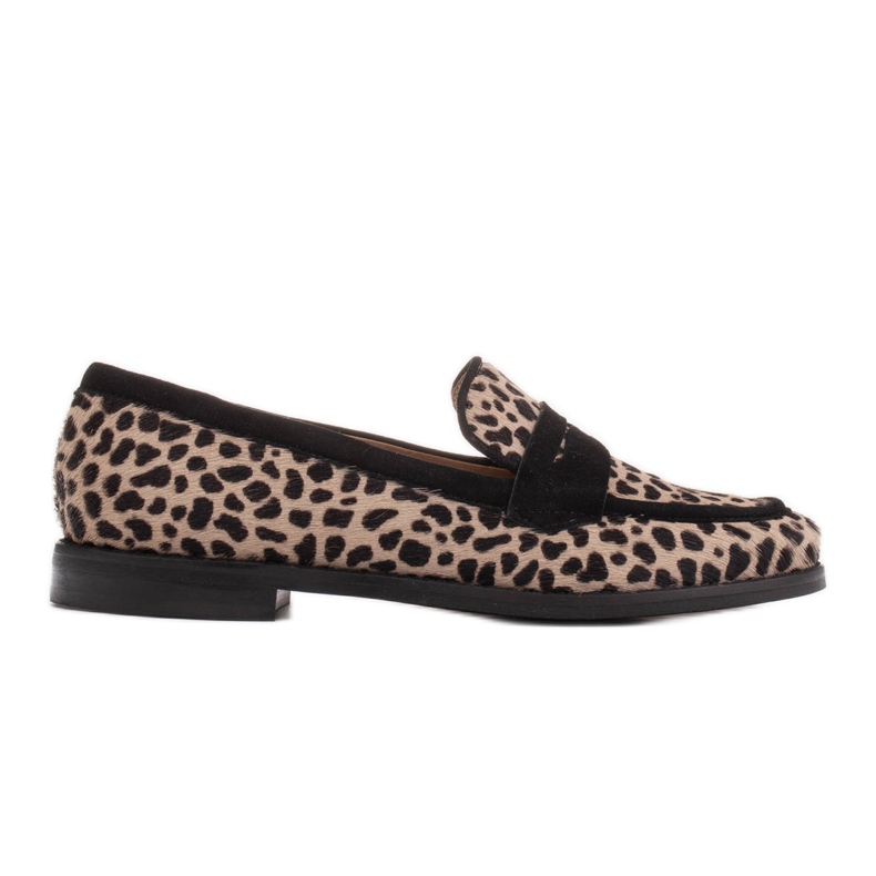 Marco Shoes Mocassins, cuir naturel avec poils 2231P-1283-041-1 beige le noir Marco Shoes Mocassins, cuir naturel avec poils 2231P-1283-041-1 beige le noir