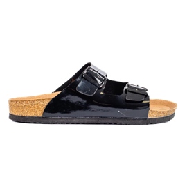 W. Potocki Chaussons Potocki vernis noir